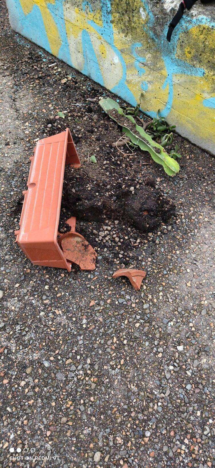 Quartu, denuncia del Comitato Margine Rosso: “Distrutte le fioriere e spazzatura buttata in strada”