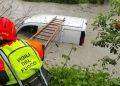 Maltempo, soccorso uomo bloccato nelle acque del torrente Quaresimi (RE)