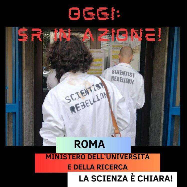 Scientist Rebellion protesta al Ministero dell’Università: “No ricerca finanziata da colossi dell’energia estrattiva”