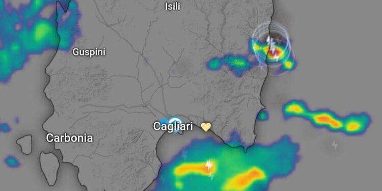Maltempo, forte nucleo temporalesco in avvicinamento sul cagliaritano