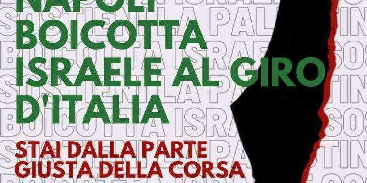 Ciclismo, a Napoli protesta contro presenza di Israele al Giro d’Italia 2023