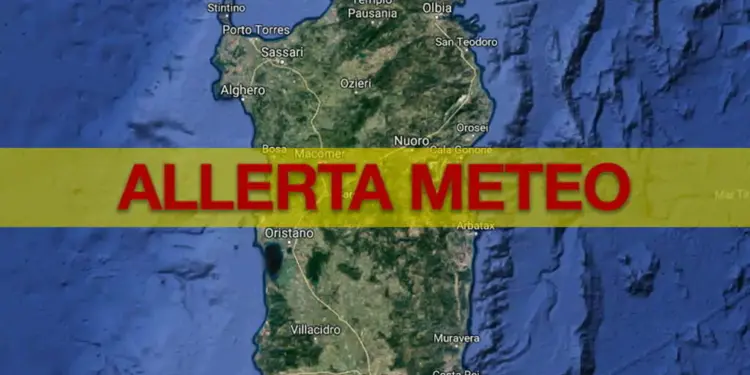 Maltempo, allerta meteo in tutta la Sardegna