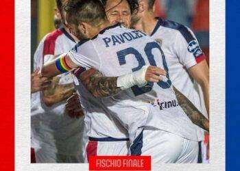 Il Cagliari vince a Cosenza e si classifica quinto in campionato