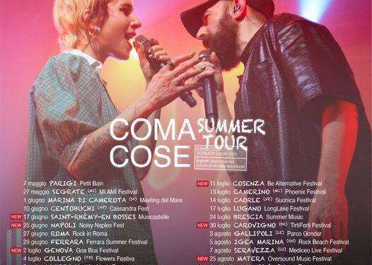 Coma Cose pubblicano il video del singolo estivo, “Agosto Morsica”: il duo il 9 luglio in concerto a Pula