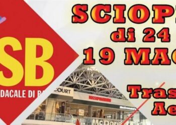Trasporto aereo, USB conferma lo sciopero nazionale del 19 maggio. Garantite le attività nei territori colpiti dall’alluvione