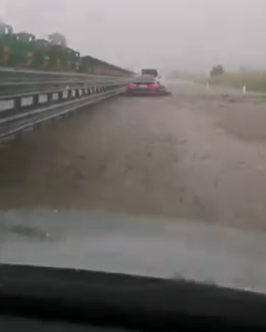 Violento nubifragio nel centro Sardegna, allagamenti e disagi sulla SS 131 tra Ottana e Sedilo