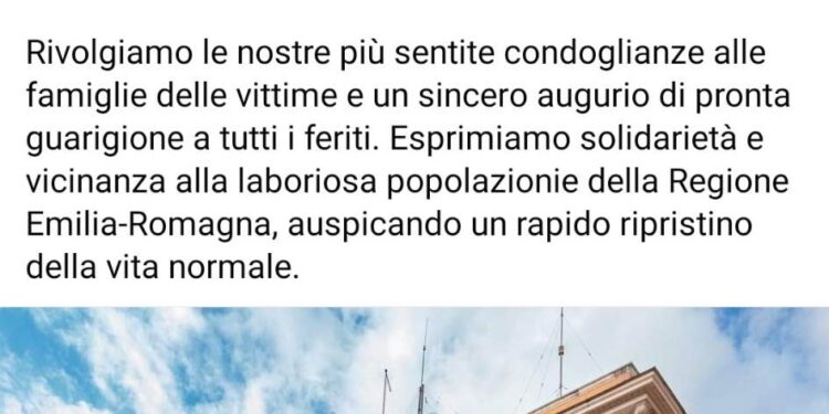 Ambasciata russa in Italia: “Condoglianze al popolo italiano per l’alluvione”