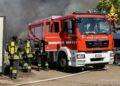 Vigevano, incendio in azienda di gomme