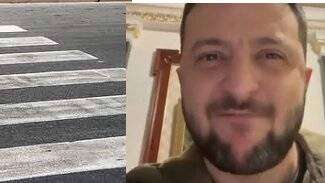 Sestu, la strada urbana è un’ opera animalier o un omaggio a Zelensky