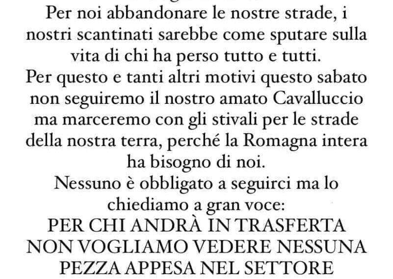 Serie C, gli ultras del Cesena: “Niente trasferta a Vicenza, restiamo a spalare”