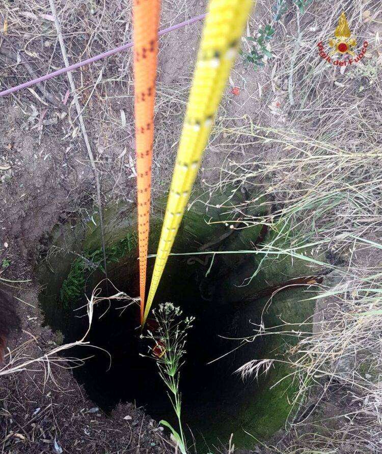 Cade in un pozzo durante una gara di softair, salvato dai vigili del fuoco