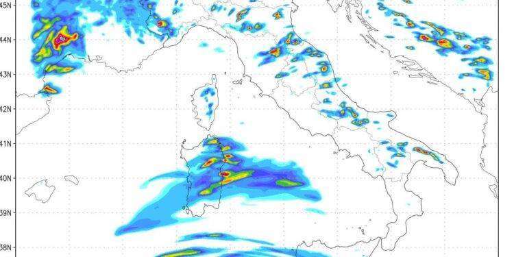 Maltempo, nel pomeriggio piogge e temporali sulla Sardegna