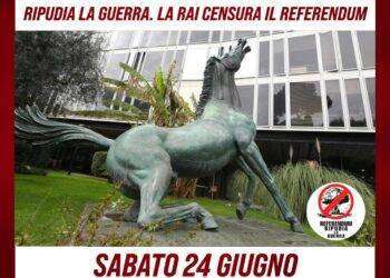 “La Rai censura il Referendum contro la guerra”, sit-in a Roma