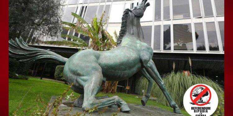 “La Rai censura il Referendum contro la guerra”, sit-in a Roma