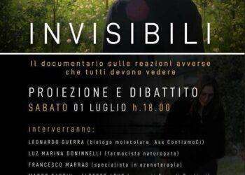 Sabato 1° luglio ’23 a Sanluri: proiezione e dibattito “INVISIBILI”, il documentario sulle reazioni avverse