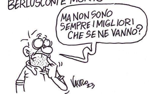 Berlusconi, la vignetta di Vauro infiamma Twitter