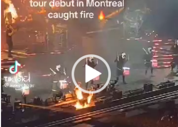 Incendio sul palco durante il concerto: momenti di paura