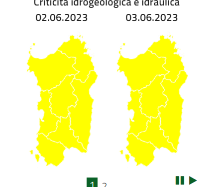 Maltempo in Sardegna, prorogata l’allerta meteo fino alla sera del 3 giugno