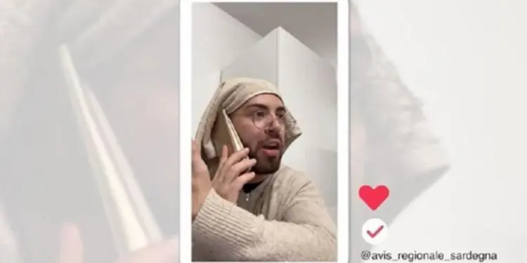 Il TikToker Dany Cabras testimonial di Avis Sardegna per la donazione di sangue