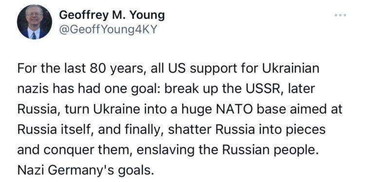 Usa, candidato governatore del Kentucky si schiera contro la guerra in Ucraina