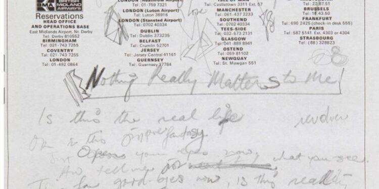 Mongolian Rhapsody: bozza dei Queen messa all’asta da Sotheby’s rivela il primo nome della famosa canzone