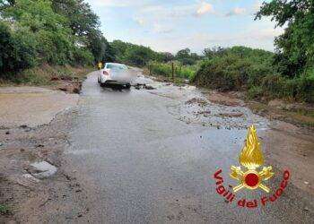 Nubifragio su Anela, alberi sradicati e smottamenti