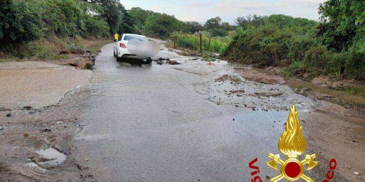 Nubifragio su Anela, alberi sradicati e smottamenti