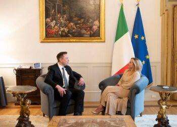 Elon Musk a Palazzo Chigi a colloquio con la premier Meloni