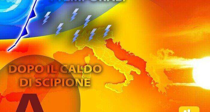 Meteo: ultimo giorno di temperature alte, poi un calo e il ritorno dei temporali nel Nord Italia