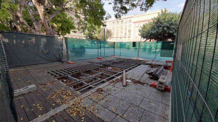Cagliari, Piazza Garibaldi: cantieri allestiti da oltre un mese, dei lavori non vi è traccia
