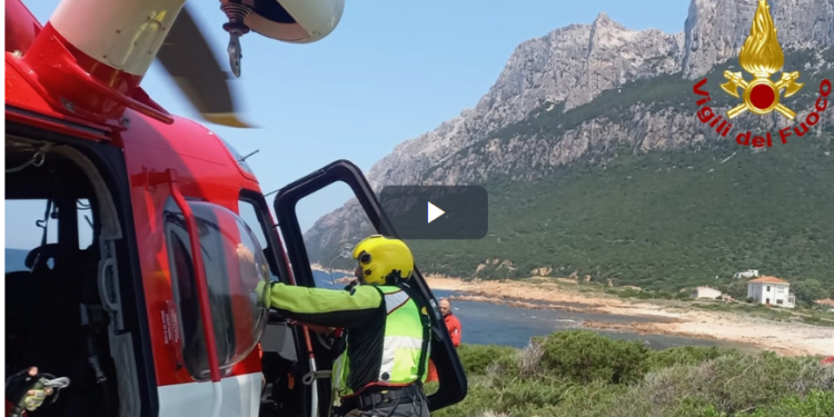 Soccorsa con l’elicottero escursionista in difficoltà sull’isola di Tavolara