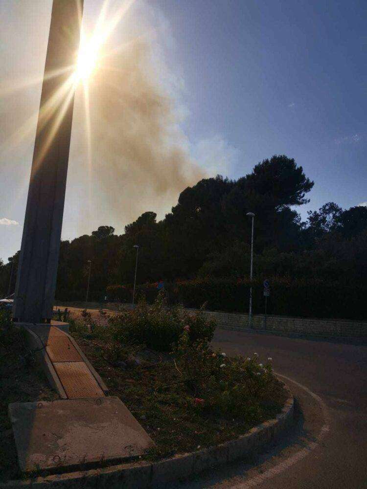 Terrore a Cagliari, in fiamme il Colle di San Michele