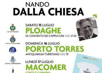 Il 15, 16 e 17 luglio, Nando dalla Chiesa sarà a Ploaghe, Porto Torres e Macomer con Éntula e Liquida per la presentazione del suo nuovo saggio
