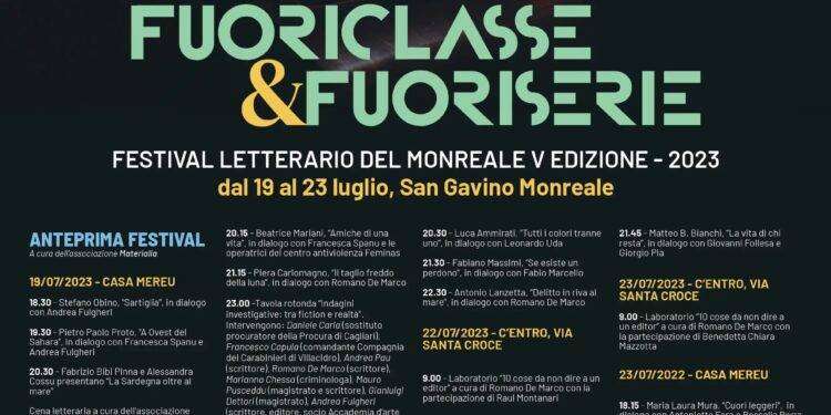 Al via la quinta edizione del Festival Letterario del Monreale che si terrà dal 19 al 23 luglio a San Gavino