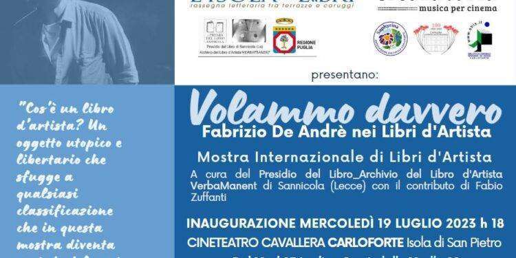 L’isola dei libri 2023: mercoledì inaugurazione con l’apertura della mostra internazionale “Volammo davvero.  Fabrizio De Andrè nei libri d’artista”