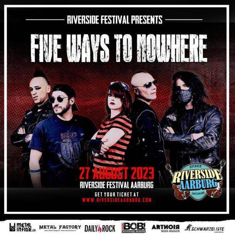 Musica, i piemontesi “Five Ways to Nowhere” al Riverside Aarburg Festival con Megadeth, Dropkick Murphys, Limp Bizkit e tanti altri