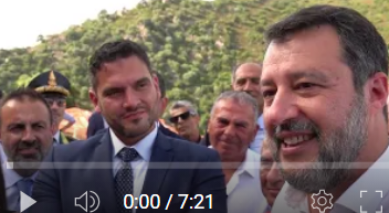 Visita di Salvini su tratto SS 125 e diga Cumbidanou