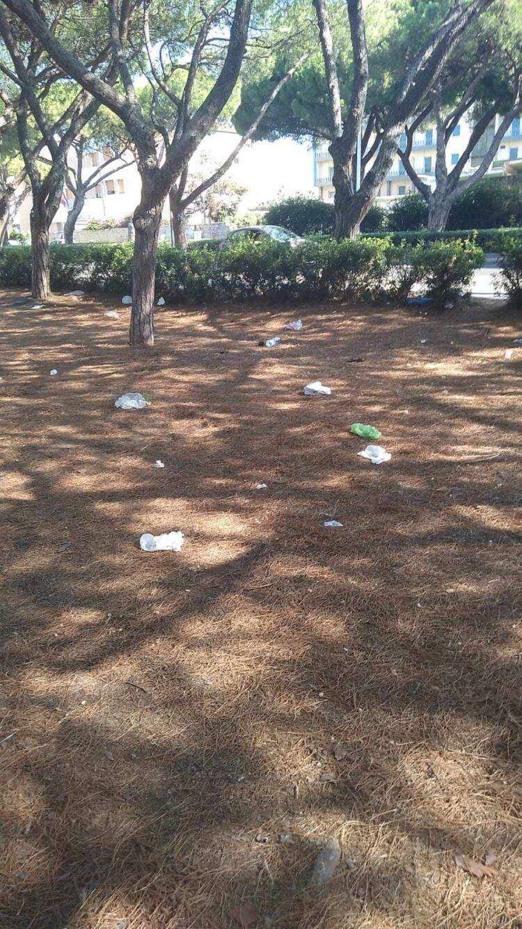 Cagliari, degrado e sporcizia nella pineta di Su Siccu