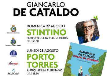 Giancarlo De Cataldo a Stintino e Porto Torres il 27 e 28 agosto con Éntula per presentare Colpo di Ritorno