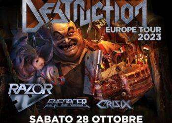Destruction annunciano una data a Milano per il 40° anniversario con Razor, Enforcer e Crisix