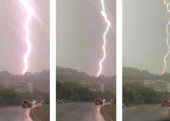 Maltempo in Sardegna, tempesta di fulmini a Bosa Marina: il video