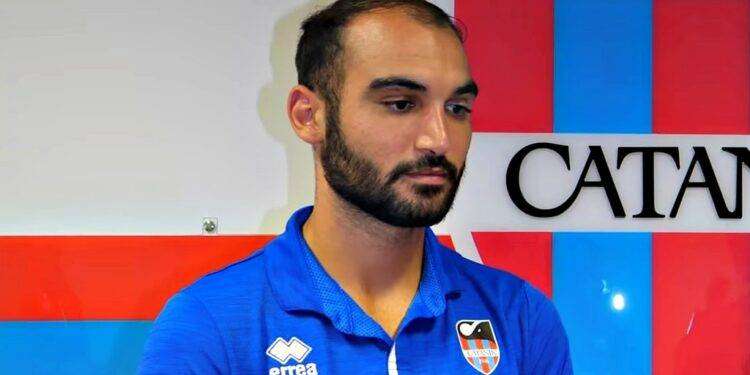 Il calciatore sardo Riccardo Ladinetti al Catania