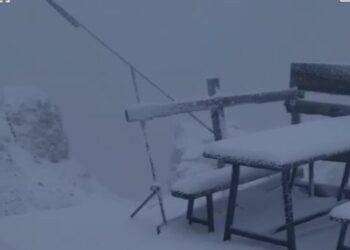 Neve in Marmolada, in vetta fino a 15 centimetri