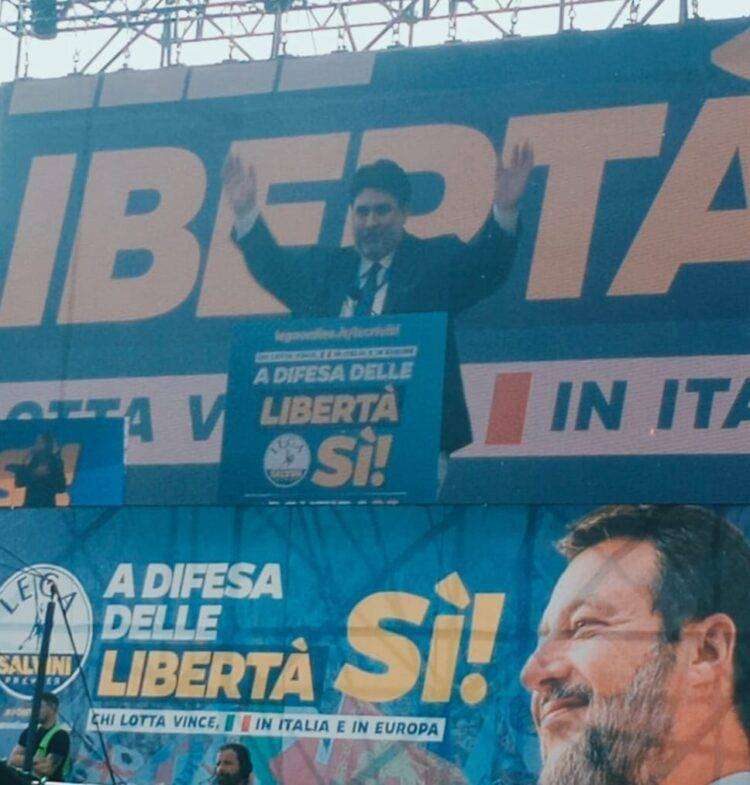 Si è successo! Solinas sul palco di Pontida grida contro i poteri forti e la tecnocrazia