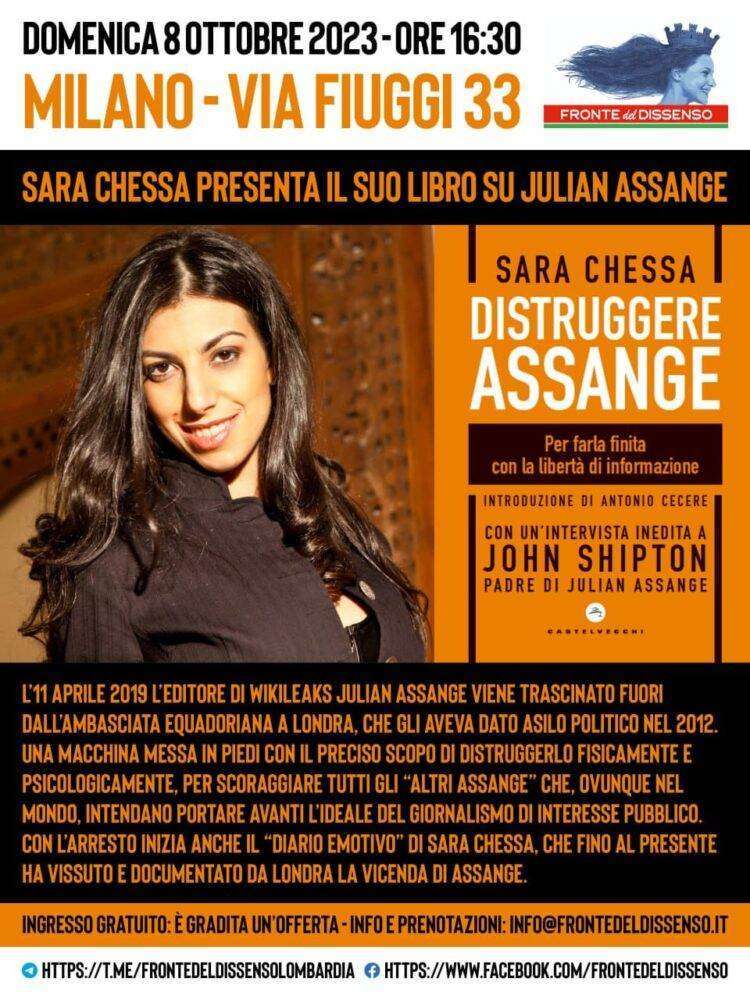 “Distruggere Assange”, presentazione del libro di Sara Chessa in tutta Italia: ecco le date