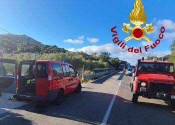 Motociclista finisce sul guard rail e poi cade in una scarpata: gravissimo