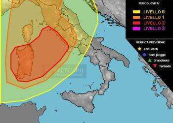 Maltempo sulla Sardegna, in arrivo temporali: possibili trombe marine