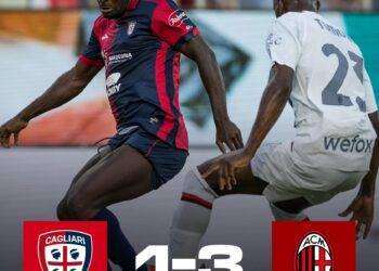 Calcio, il Cagliari sconfitto dal Milan: ora è ultimo in classifica