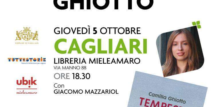 Giovedì 5 ottobre, Camilla Ghiotto presenta il suo romanzo “Tempesta” a Cagliari