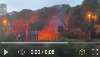 Cagliari, in fiamme il Colle di San Michele